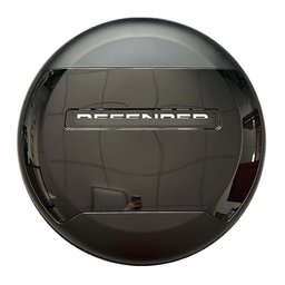 غطاء الإطار الاحتياطي الخلفي لاند روفر ديفندر باللون الأسود اللامع Gloss Black OE-Style Spare Wheel Cover designed for the Land Rover Defender