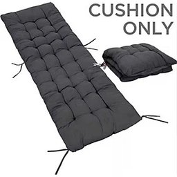 الدوشك (الوسادة) لكرسي و مرجوحه الاسترخاء والتشميس black, tufted, thick-padded outdoor chaise lounge