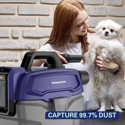 مكنسة كهربائية لاسلكية شحن  محمولة 3 في 1 (شفط جاف، شفط رطب، ونفخ هواء) Tenworth TMV053, an 18V cordless wet and dry portable vacuum cleaner