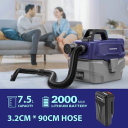 مكنسة كهربائية لاسلكية شحن  محمولة 3 في 1 (شفط جاف، شفط رطب، ونفخ هواء) Tenworth TMV053, an 18V cordless wet and dry portable vacuum cleaner