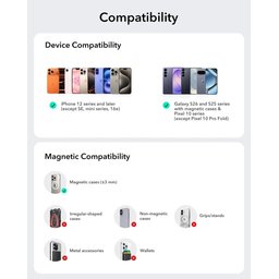 شاحن سيارة لاسلكي مغناطيسي بقدرة 15 واط من ESR (طراز Halolock) ESR 15W Magnetic Wireless Car Charger(Halolock)