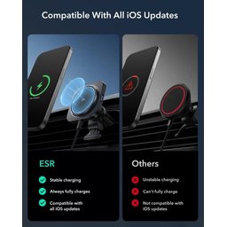 شاحن سيارة لاسلكي مغناطيسي بقدرة 15 واط من ESR (طراز Halolock) ESR 15W Magnetic Wireless Car Charger(Halolock)