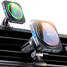شاحن سيارة لاسلكي مغناطيسي بقدرة 15 واط من ESR (طراز Halolock) ESR 15W Magnetic Wireless Car Charger(Halolock)