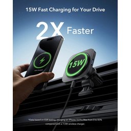 شاحن سيارة لاسلكي مغناطيسي بقدرة 15 واط من ESR (طراز Halolock) ESR 15W Magnetic Wireless Car Charger(Halolock)