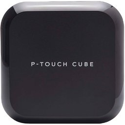 طابعة الملصقات Brother PT-P710BT P-Touch Cube Plus، قابلة للتوصيل بجهاز الكمبيوتر وعبر تقنية Bluetooth مع أنظمة iOS وAndroid Brother PT-P710BT Etikettendrucker, P-Touch Cube Plus, Etikettierer Verbindbar PC und Bluetooth Schwarz, 6.1 x 11.5 x 11.5 cm