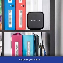 طابعة الملصقات Brother PT-P710BT P-Touch Cube Plus، قابلة للتوصيل بجهاز الكمبيوتر وعبر تقنية Bluetooth مع أنظمة iOS وAndroid Brother PT-P710BT Etikettendrucker, P-Touch Cube Plus, Etikettierer Verbindbar PC und Bluetooth Schwarz, 6.1 x 11.5 x 11.5 cm