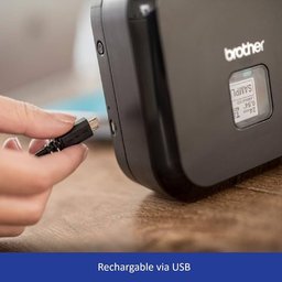 طابعة الملصقات Brother PT-P710BT P-Touch Cube Plus، قابلة للتوصيل بجهاز الكمبيوتر وعبر تقنية Bluetooth مع أنظمة iOS وAndroid Brother PT-P710BT Etikettendrucker, P-Touch Cube Plus, Etikettierer Verbindbar PC und Bluetooth Schwarz, 6.1 x 11.5 x 11.5 cm