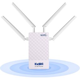 جهاز توجيه (راوتر) 4G من KuWFi، مخصص للاستخدام الخارجي، تصل سرعته إلى 150 ميجابت في الثانية، ويدعم بطاقات SIM. KuWFi 4G Router, Outdoor 4g Router up to 150 Mbps, 4G LTE Router Supports SIM Cards, 2.4GHz Mobile WLAN Router