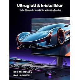 كابل Jsaux من USB-C إلى HDMI بطول 2 متر، يدعم دقة 4K بتردد 60 هرتز Jsaux USB C to HDMI Cable 2 m, 4K @ 60 Hz