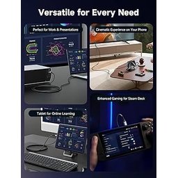كابل Jsaux من USB-C إلى HDMI بطول 2 متر، يدعم دقة 4K بتردد 60 هرتز Jsaux USB C to HDMI Cable 2 m, 4K @ 60 Hz