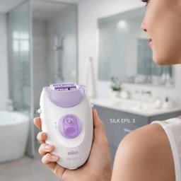 ماكنة إزالة الشعر براون سيلك أبيل 3 لبشرة ناعمة تدوم أسابيع Braun Silk-épil 3 epilator for smooth skin that lasts for weeks