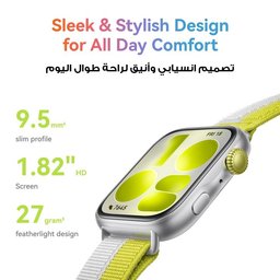 ساعة HUAWEI WATCH FIT 5 الذكية بشاشة 1.82 إنش AMOLED ومقاومة 5ATM و GPS ثنائي النطاق وبطارية 10 أيام HUAWEI WATCH FIT 5