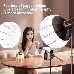 إضاءة استوديو YM600SS بقوة 100W مع كرة ناعمة 65 سم - حرارة لون 3200-6500K وريموت للتصوير الداخلي والخارجي YM600SS 100W Studio Light