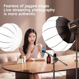 طقم إضاءة استوديو Yuanman BT-YM-S600 بقوة 100W COB LED مع سوفت بوكس فانوس 65 سم وستاند 2.8 متر - 5600K CRI 95 بقاعدة Bowens Yuanman BT-YM-S600 COB Light 100W