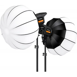 طقم إضاءة استوديو Yuanman BT-YM-S600 بقوة 100W COB LED مع سوفت بوكس فانوس 65 سم وستاند 2.8 متر - 5600K CRI 95 بقاعدة Bowens Yuanman BT-YM-S600 COB Light 100W