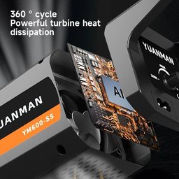طقم إضاءة استوديو Yuanman BT-YM-S600 بقوة 100W COB LED مع سوفت بوكس فانوس 65 سم وستاند 2.8 متر - 5600K CRI 95 بقاعدة Bowens Yuanman BT-YM-S600 COB Light 100W