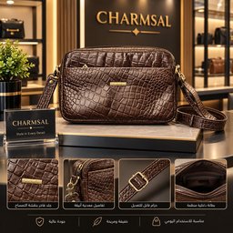 حقيبة يدوية رجالية جلد طبيعي Men's genuine leather handbag