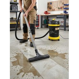 مكنسة كهربائية لشفل الغبار والسوائل (استخدام رطب وجاف) Wet and Dry Vacuum Cleaner 25L Heavy Duty Cylindrical Barrel Vacuum for Home and Workshop