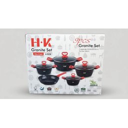 طقم كرانيت فاخر متكون من ٩ قطع Pot and pan set