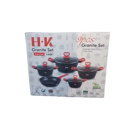 طقم كرانيت فاخر متكون من ٩ قطع Pot and pan set