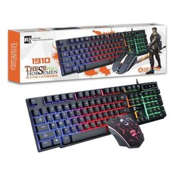 طقم كيبورد وماوس ألعاب R8 موديل 1910 بإضاءة LED R8 1910 Gaming Keyboard and Mouse Kit طقم كيبورد وماوس ألعاب R8 موديل 1910 بإضاءة LED R8 1910 Gaming Keyboard and Mouse Kit