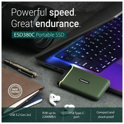 هارد خارجي ترانسيند 2 تيرابايت مقاوم للصدمات بسرعة 2000 ميجابايت بالثانية Transcend ESD380C Portable SSD – 2TB هارد خارجي ترانسيند 2 تيرابايت مقاوم للصدمات بسرعة 2000 ميجابايت بالثانية Transcend ESD380C Portable SSD – 2TB