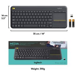 لوحة مفاتيح لاسلكية لوجيتك K400 بلاس مع لوحة لمس مدمجة Logitech K400 Plus Wireless Touch Keyboard لوحة مفاتيح لاسلكية لوجيتك K400 بلاس مع لوحة لمس مدمجة Logitech K400 Plus Wireless Touch Keyboard