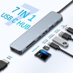 موزع تايب سي 7 منافذ (هاب) USB HUB - 7 in 1 HUB USB-C موزع تايب سي 7 منافذ (هاب) USB HUB - 7 in 1 HUB USB-C