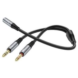 كابل هوكو محول الصوت 2 في 1 مقاس 3.5 ملم Hoco UPA21 2-in-1 3.5mm Audio Adapter Cable كابل هوكو محول الصوت 2 في 1 مقاس 3.5 ملم Hoco UPA21 2-in-1 3.5mm Audio Adapter Cable