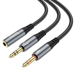 كابل هوكو محول الصوت 2 في 1 مقاس 3.5 ملم Hoco UPA21 2-in-1 3.5mm Audio Adapter Cable كابل هوكو محول الصوت 2 في 1 مقاس 3.5 ملم Hoco UPA21 2-in-1 3.5mm Audio Adapter Cable