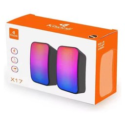 مكبر صوت - Kisonli X17 [3.5mm + USB] 2.0 RGB Speakers مكبر صوت - Kisonli X17 [3.5mm + USB] 2.0 RGB Speakers
