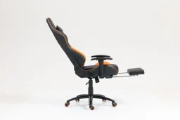 كرسي Beta Racing Gaming chair Orange-Black with Footrest كرسي Beta Racing Gaming chair Orange-Black with Footrest