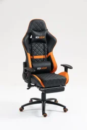 كرسي Beta Racing Gaming chair Orange-Black with Footrest كرسي Beta Racing Gaming chair Orange-Black with Footrest