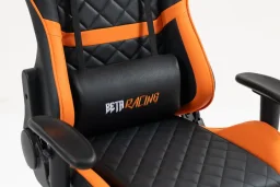 كرسي Beta Racing Gaming chair Orange-Black with Footrest كرسي Beta Racing Gaming chair Orange-Black with Footrest