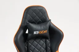 كرسي Beta Racing Gaming chair Orange-Black with Footrest كرسي Beta Racing Gaming chair Orange-Black with Footrest