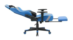 كرسي RUNDA GAMING CHAIR RD-1009 FOOTREST BLUE+GREY كرسي RUNDA GAMING CHAIR RD-1009 FOOTREST BLUE+GREY