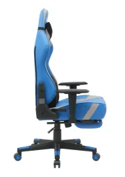 كرسي RUNDA GAMING CHAIR RD-1009 FOOTREST BLUE+GREY كرسي RUNDA GAMING CHAIR RD-1009 FOOTREST BLUE+GREY