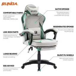 كرسي Runda 6065 Gaming Chair (Black) كرسي Runda 6065 Gaming Chair (Black)