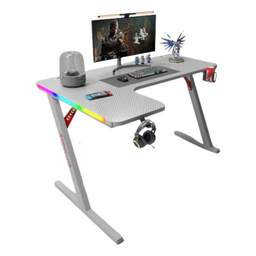 Gamax P201-LW RGB Carbon Fiber L-Shaped Gaming Desk 140×100×74cm – Left – White Gamax P201-LW RGB Carbon Fiber L-Shaped Gaming Desk 140×100×74cm – Left – White