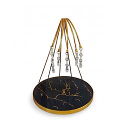 مقدمة زجاج لون اسود ذهبي Black glass front