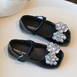 حذاء بناتي فيونكة فضصة بلونين Shoes Girls Bow Two Colors