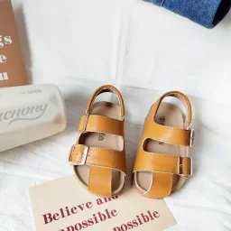 صندل دبل بلونين جوزي فاتح وابيض ( قالب صغير ) Sandals Double Two Colors Brown Light Molded Small