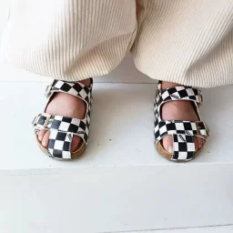 صندل شطرنج بلونين ( قالب صغير ) Sandals Two Colors Molded Small