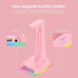 حامل سماعة رأس للألعاب ONIKUMA ST2 بإضاءة RGB – و ONIKUMA ST2 RGB GAMING HEADPHONE STAND – PINK