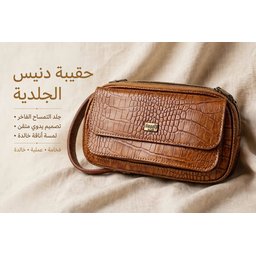 حقيبة يدوية رجالية جلد تمساح طبيعي Men's genuine leather handbag