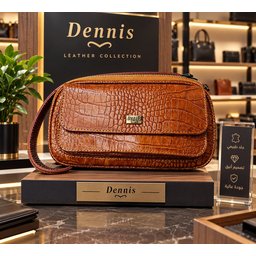 حقيبة يدوية رجالية جلد تمساح طبيعي Men's genuine leather handbag