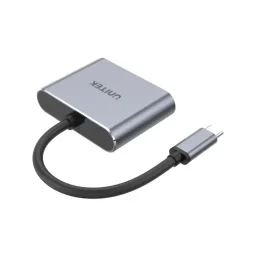 يونيتيك V1126A محول عرض مزدوج يو إس بي-سي إلى HDMI 2.0 4K@60Hz و VGA - رمادي فلكي UNITEK V1126A USB-C to HDMI 2.0 4K@60Hz and VGA Dual Display Adapter - Space Grey