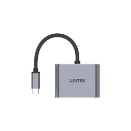 يونيتيك V1126A محول عرض مزدوج يو إس بي-سي إلى HDMI 2.0 4K@60Hz و VGA - رمادي فلكي UNITEK V1126A USB-C to HDMI 2.0 4K@60Hz and VGA Dual Display Adapter - Space Grey