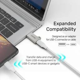 يونيتيك A1034NI محول يو إس بي-إيه 3.1 ذكر إلى يو إس بي-سي أنثى - فضي UNITEK A1034NI USB-A 3.1 Male to USB-C Female Adapter - Silver