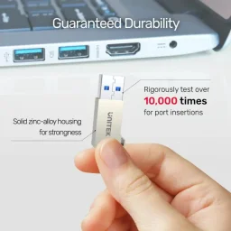 يونيتيك A1034NI محول يو إس بي-إيه 3.1 ذكر إلى يو إس بي-سي أنثى - فضي UNITEK A1034NI USB-A 3.1 Male to USB-C Female Adapter - Silver